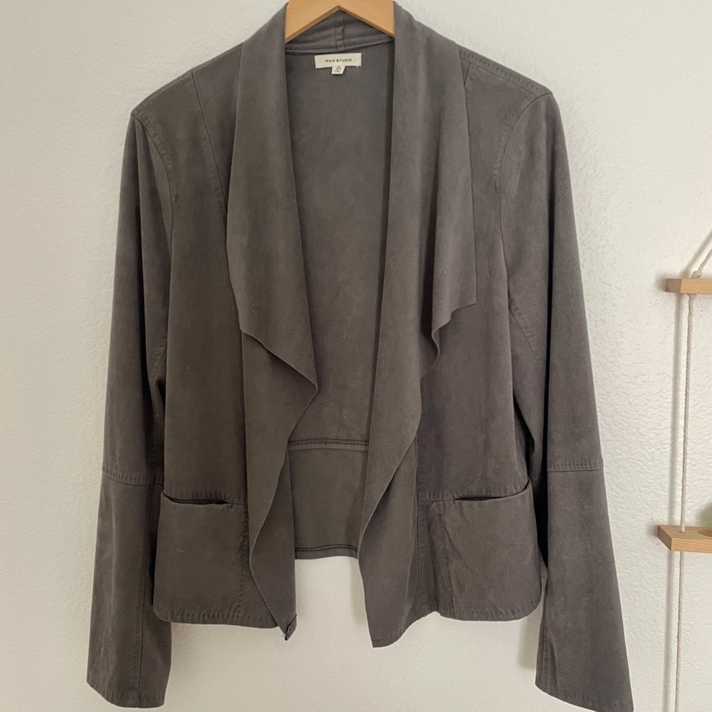 MAX STUDIO suede jacket in grey (XL)